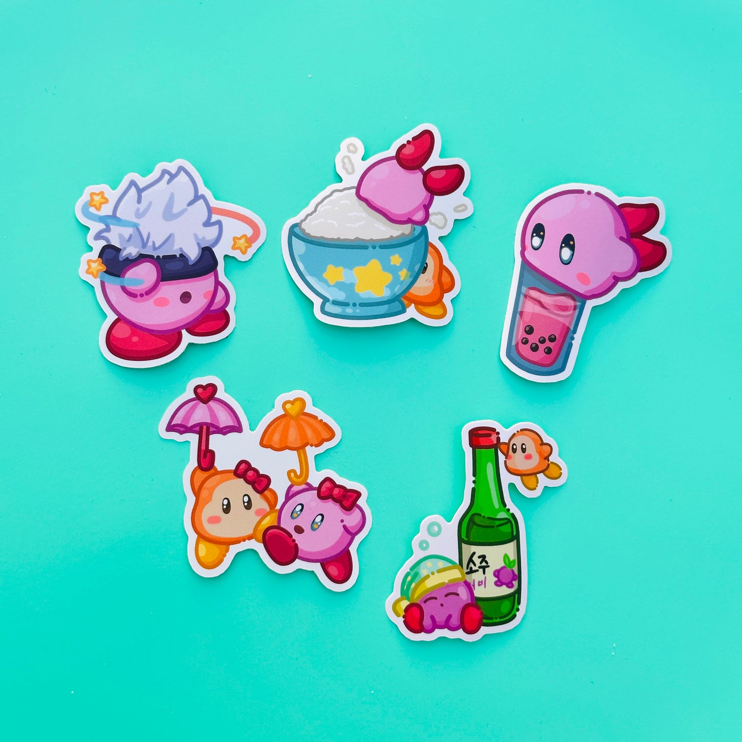 Pink Blob and Orange Waddle Stickers (Pack)