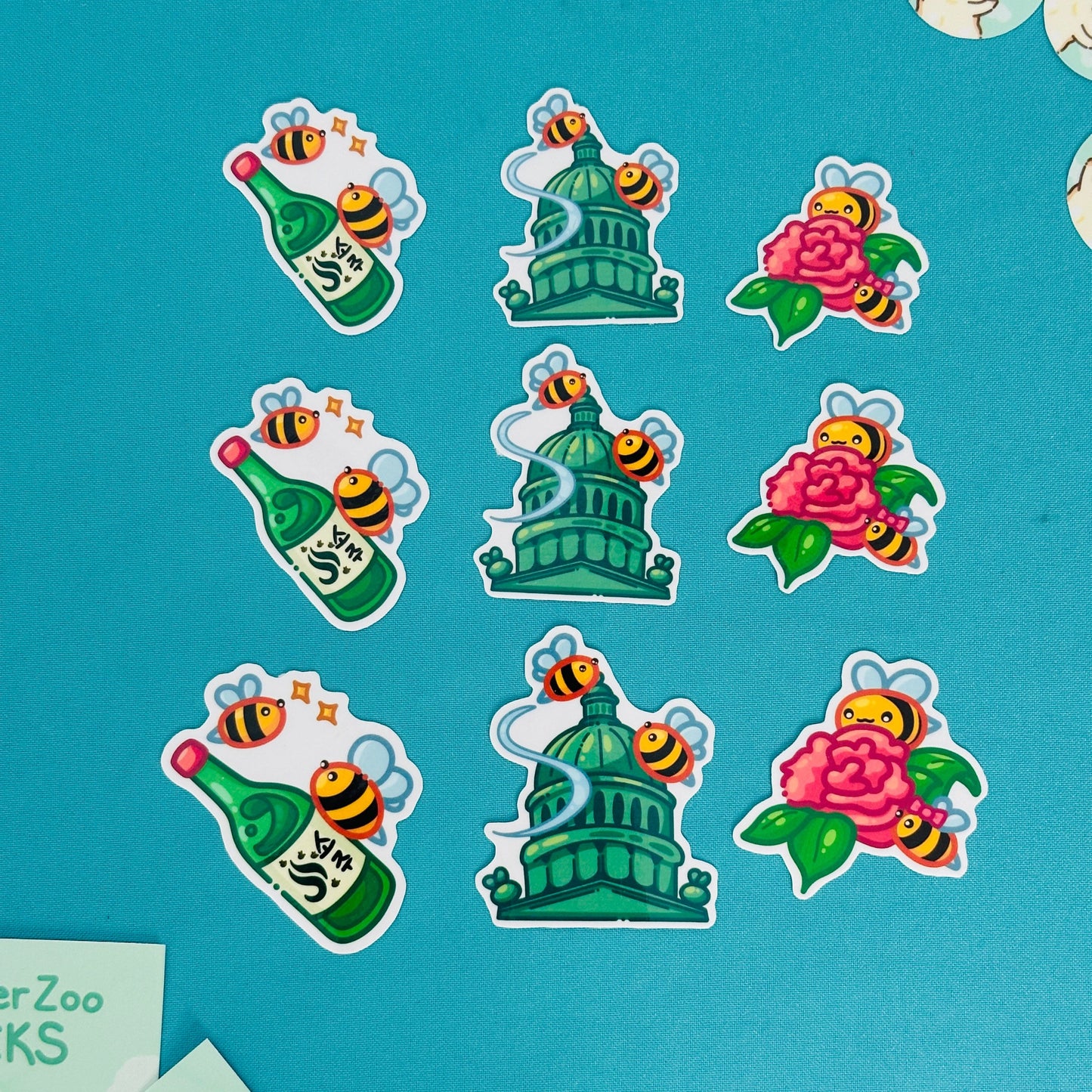 Bee Stickers inspired by Sac State Hornets (Ver.2)