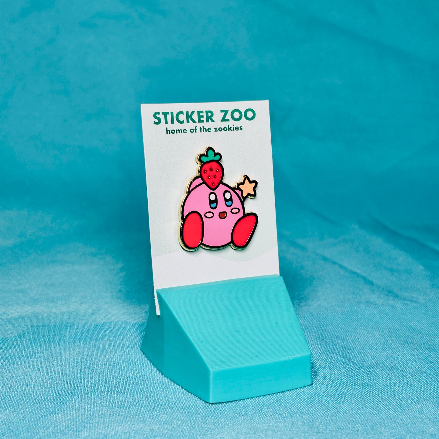 Pink Blob with Strawberry Pin