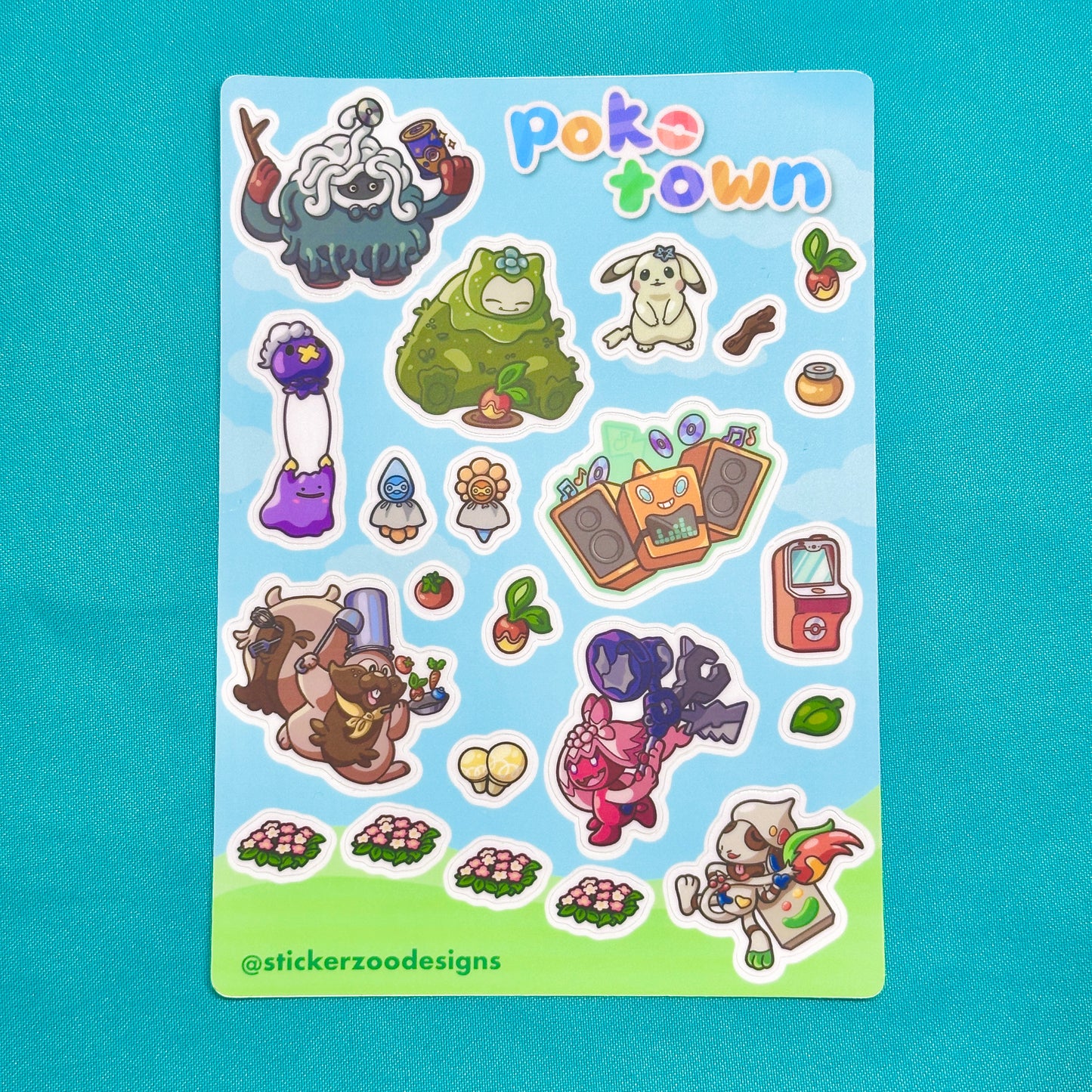 Poko Town Sticker Sheet