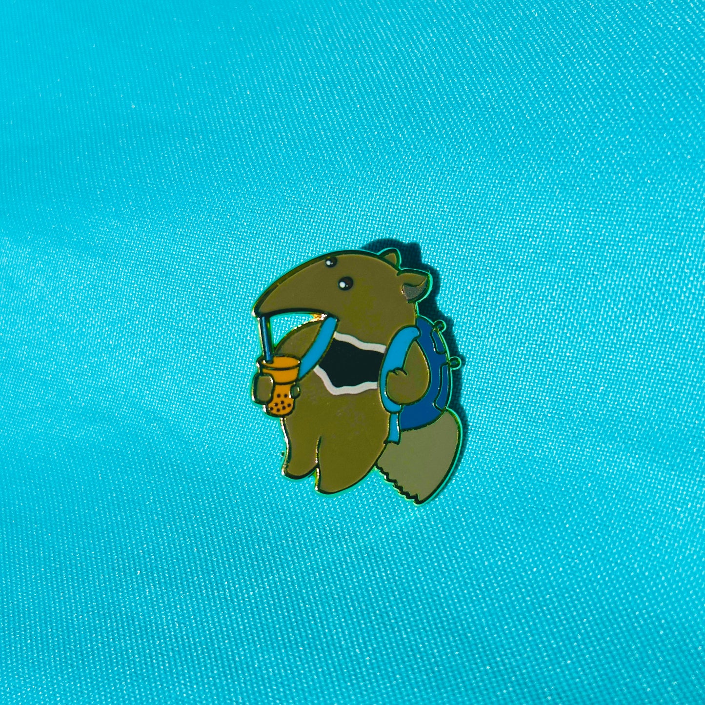 Anteater Drinking Boba based on UC Irvine Pin