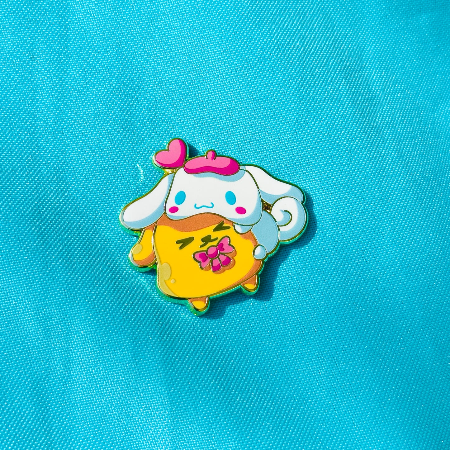 White and Yellow Dogs Duo Pin