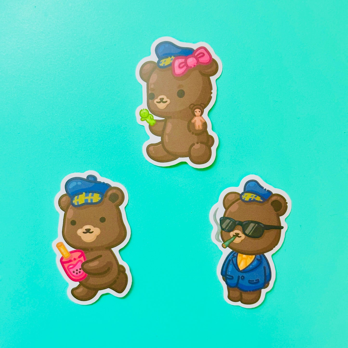 Bear Stickers inspired by UC Riverside Highlanders (Ver.2)