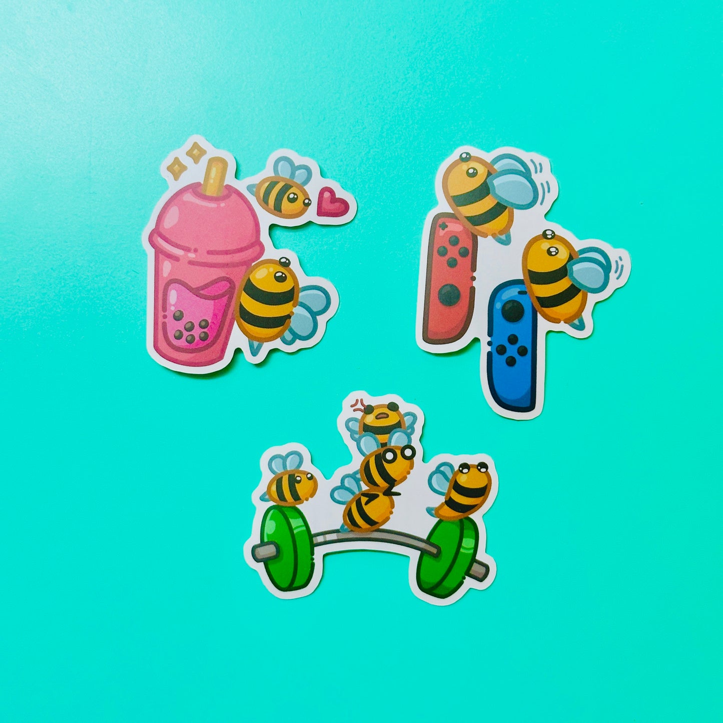 Bee Stickers inspired by Sac State Hornets (Ver.1)