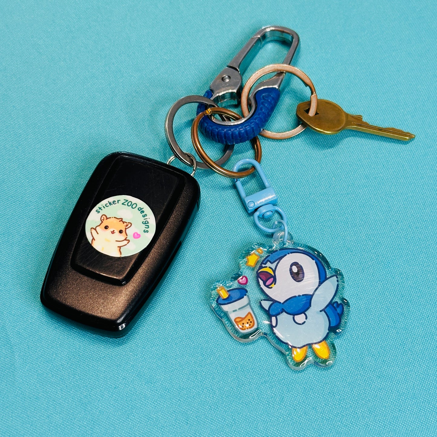 Boba Lover Blue Penguin