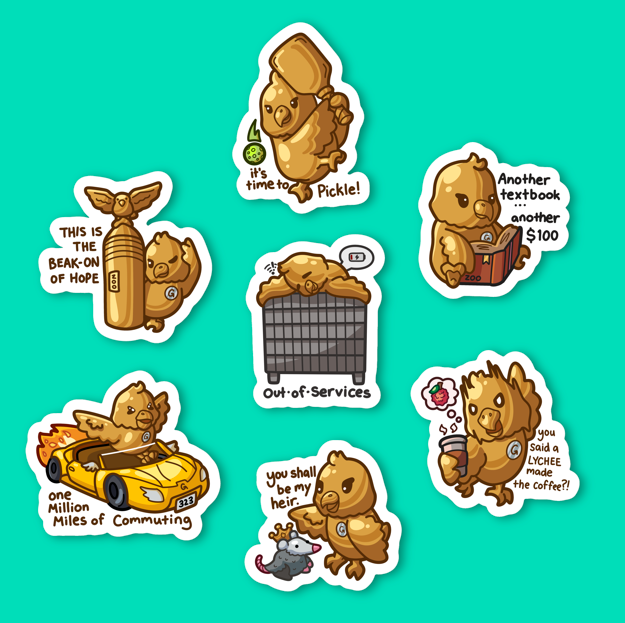 Goldie Stickers (Golden Eagle Cal State LA from 9/16)