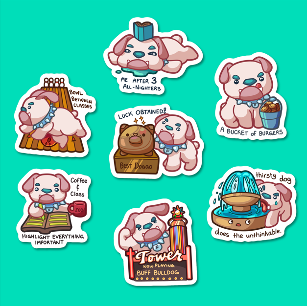 Frezzie Stickers (Bulldog Fresno from 9/22)