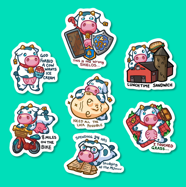 Syllie Stickers (Cow Davis from 10/2)
