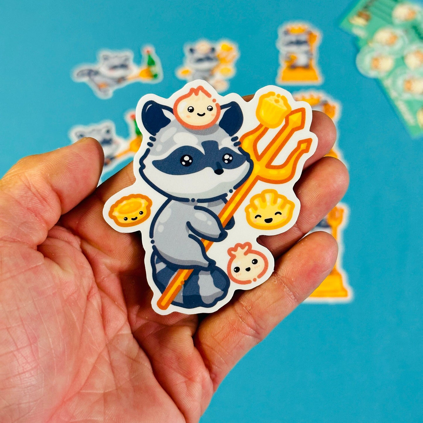 Raccoon Stickers inspired by UC San Diego Tritons (Ver.1)
