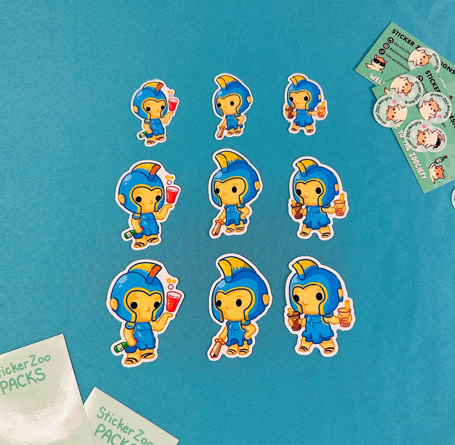 Spartan Chibis Stickers inspired by SJSU Spartans (Ver.1)