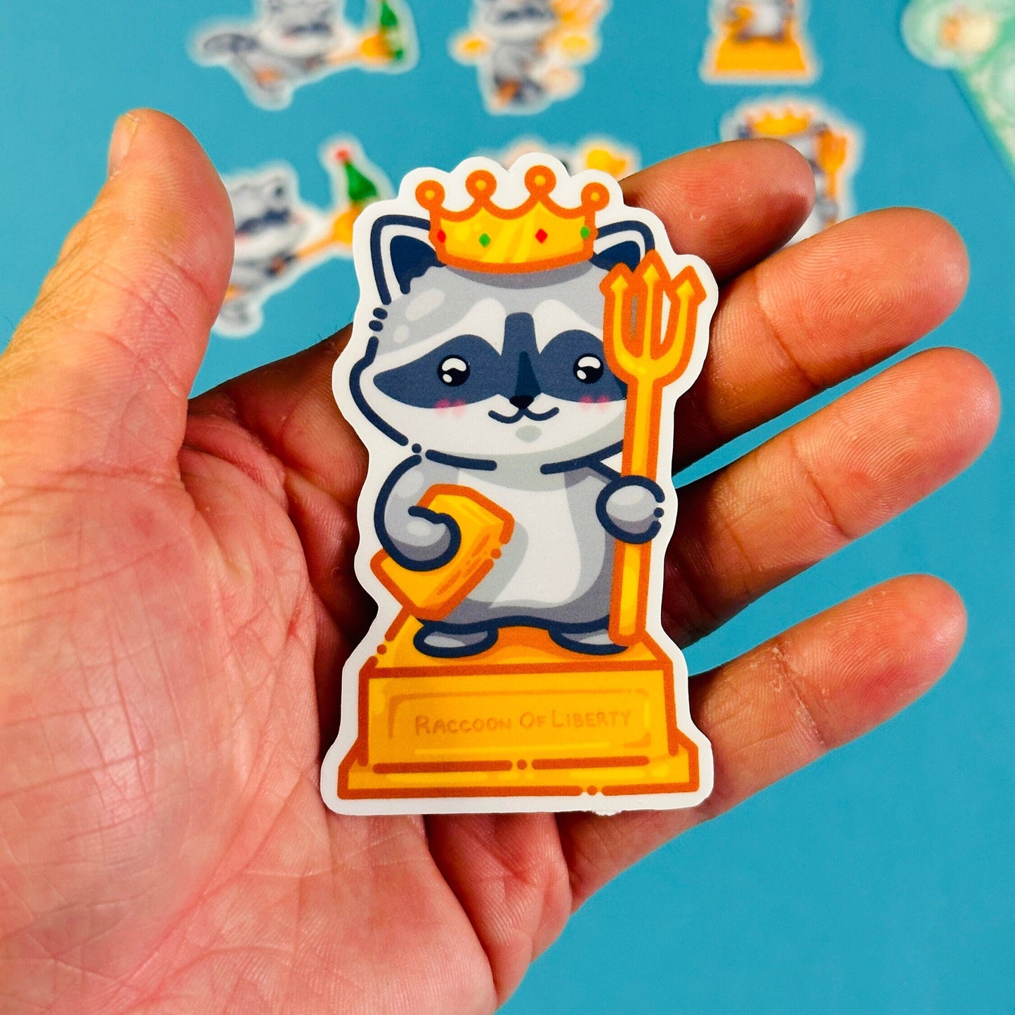 Raccoon Stickers inspired by UC San Diego Tritons (Ver.1)