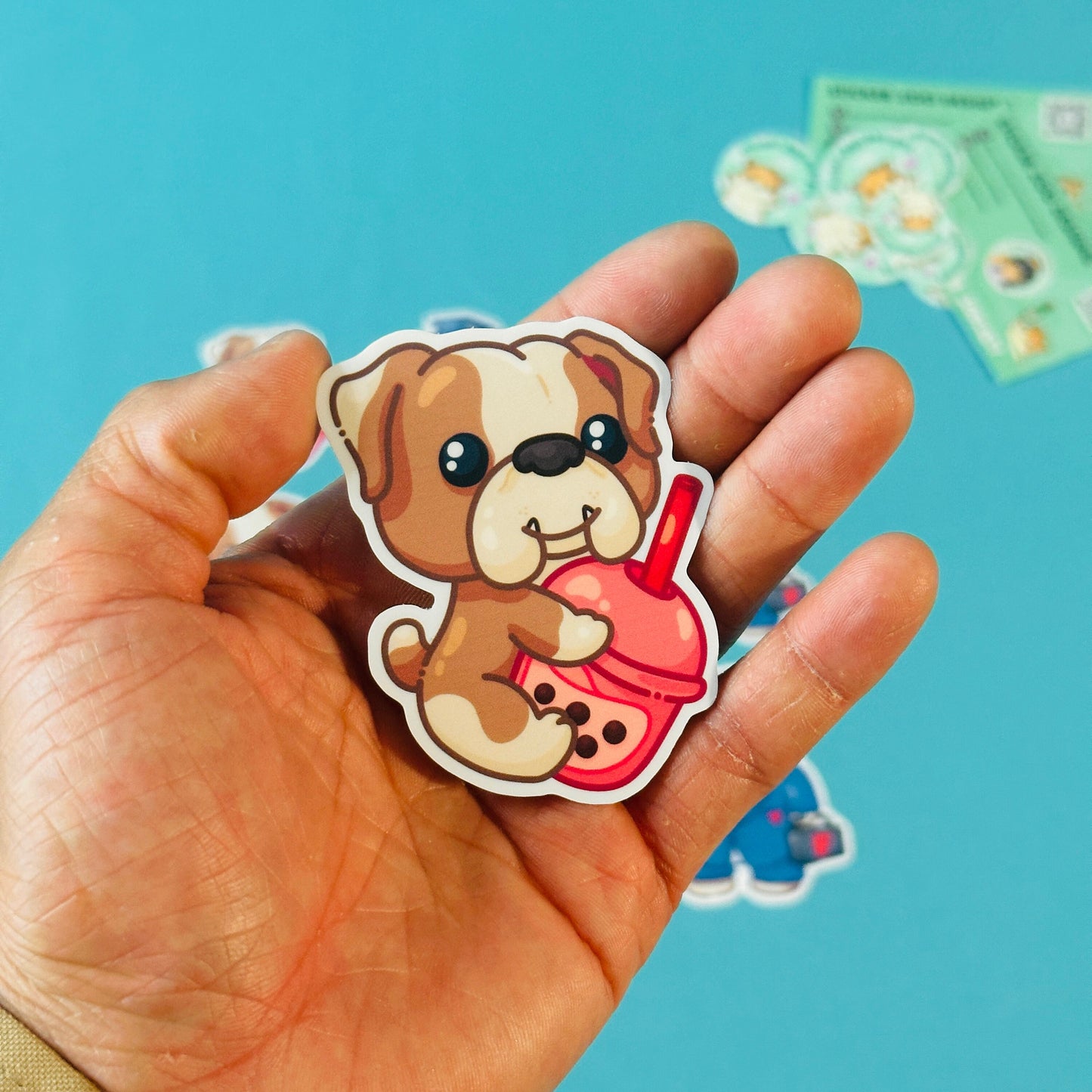 Puppy Stickers inspired by Fresno State Bulldogs
