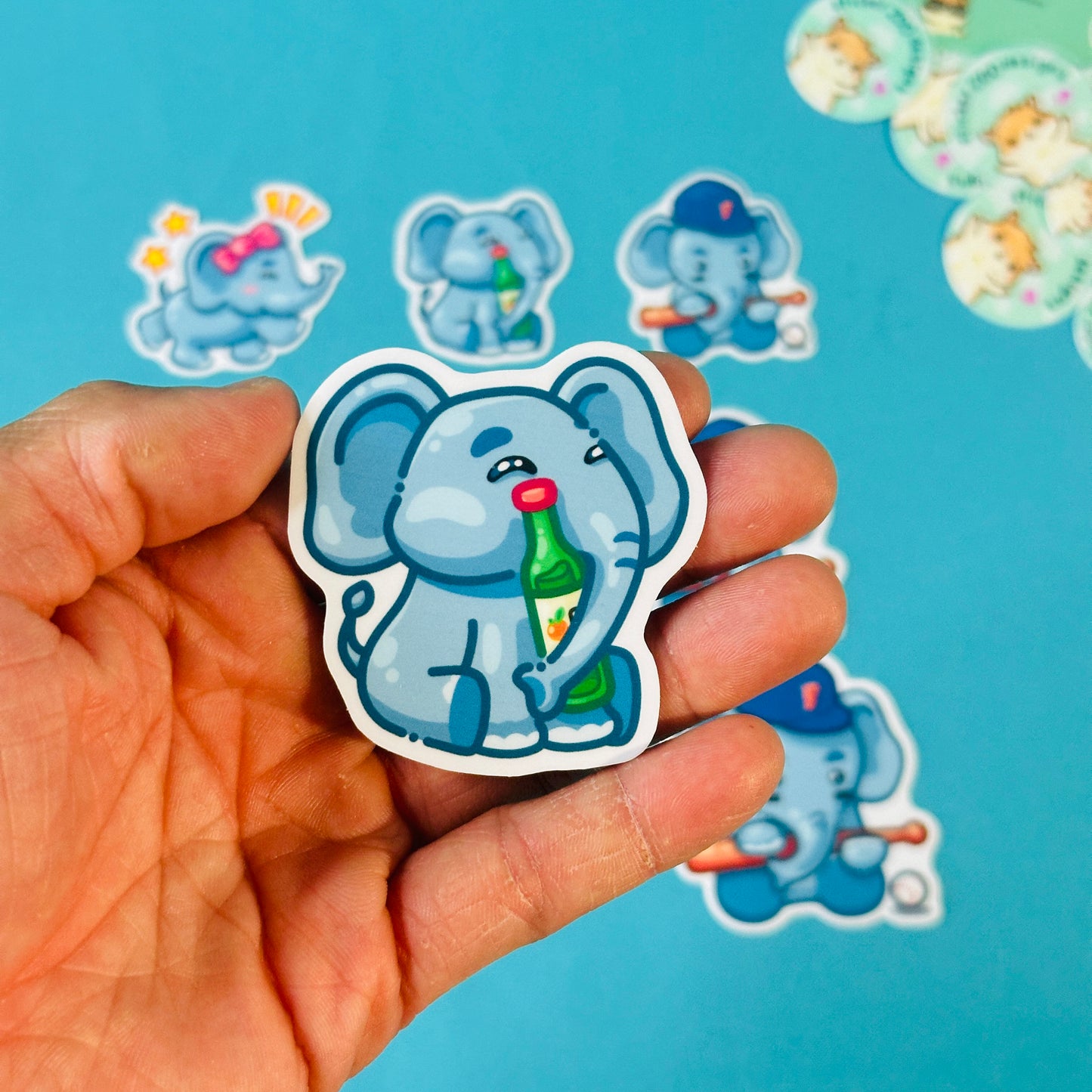 Elephant Stickers inspired by CSU Fullerton Titan