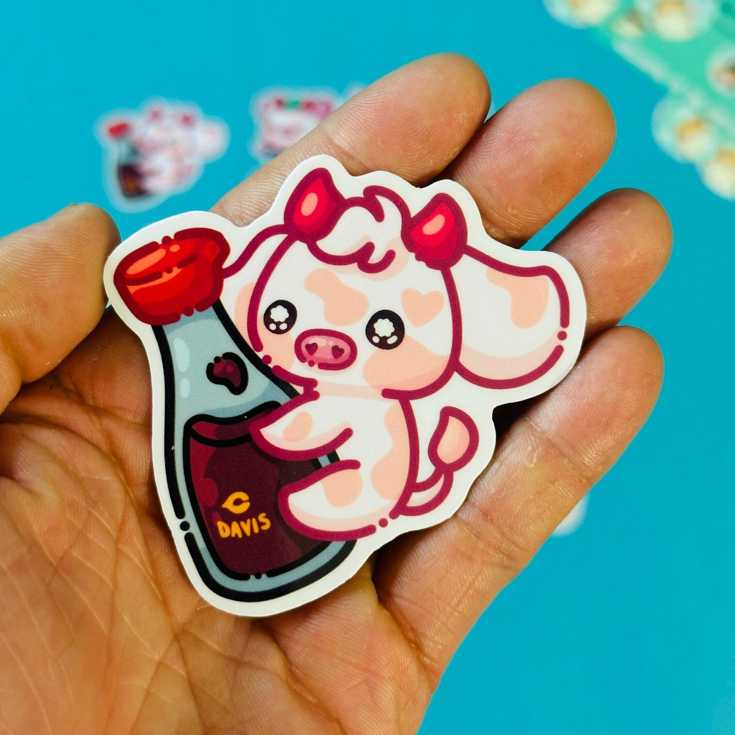 Strawberry Cows inspired by UC Davis Cow Aggies