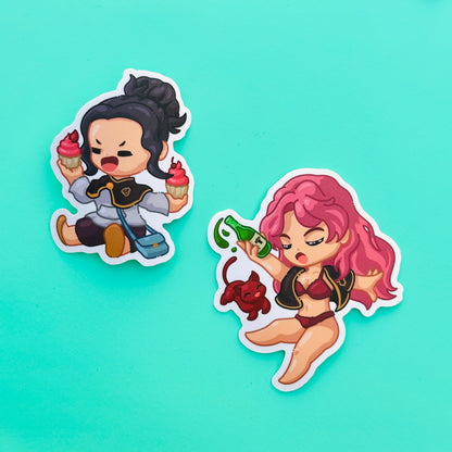 Magic Black Bulls Stickers (Pack)