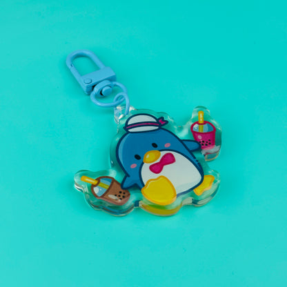 Blue Penguin Double Wielding Boba