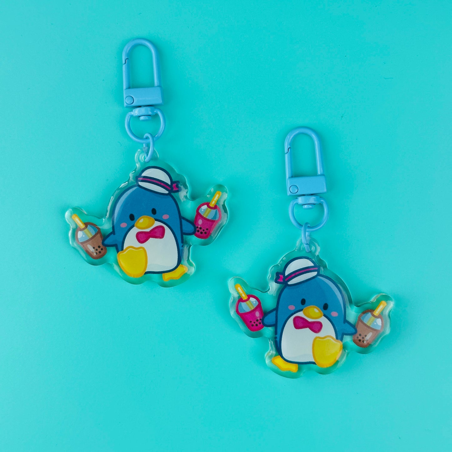 Blue Penguin Double Wielding Boba