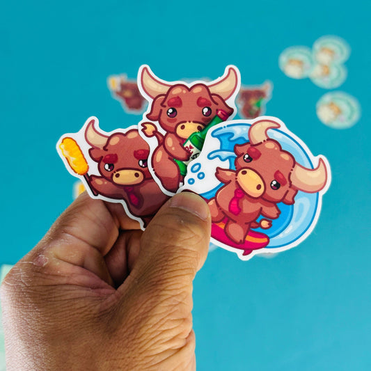 Bull Stickers inspired by CSU Dominguez Hills