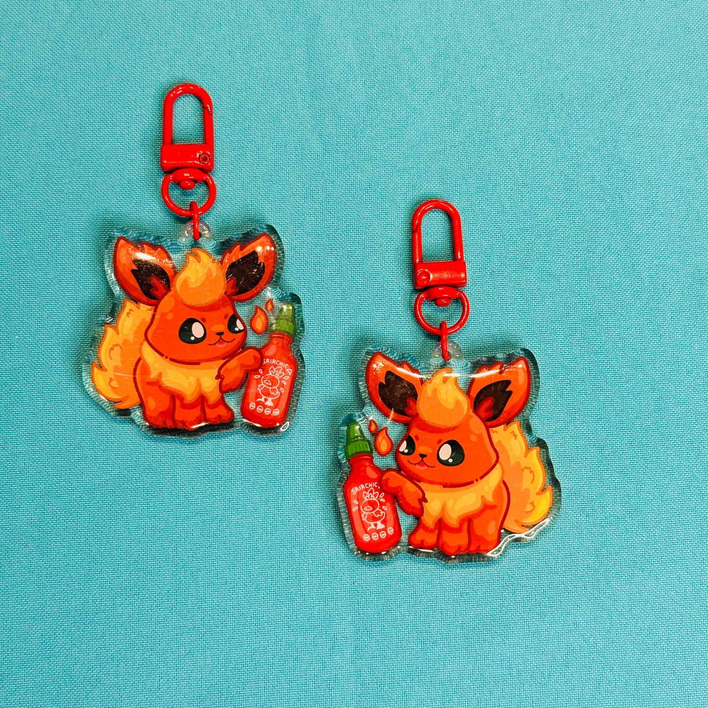 Fox and Cat Buddies Keychains