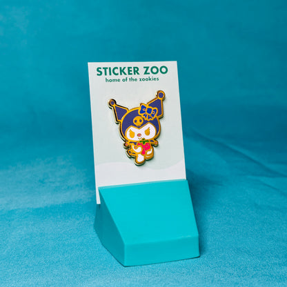 Purple Rabbit with Strawberry Pin
