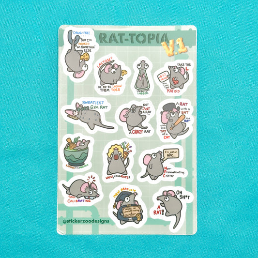 Rat-Topia Sticker Sheets