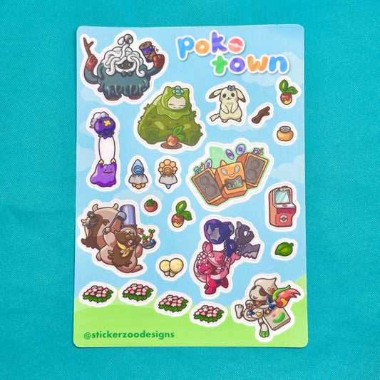 Poko Town Sticker Sheet
