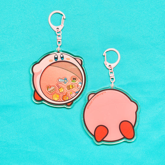 Pink Blob Bigback Shaker Keychain