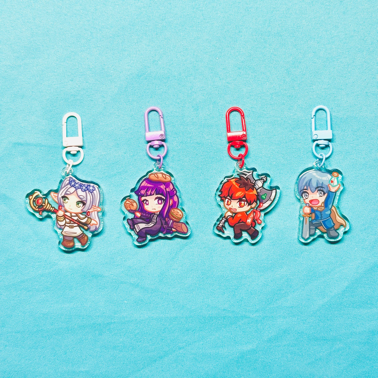 The Party of Heroes Keychains