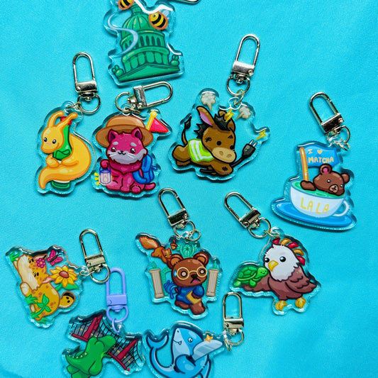 College Mascot Inspired Keychains