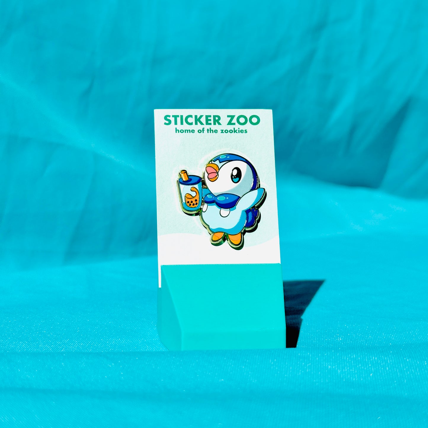 Blue Penguin with Thai Tea Pin