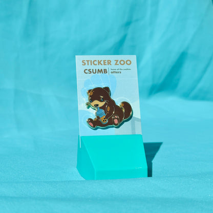 Otter with Boba based on CSU Monterey Bay Pin