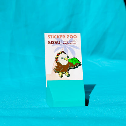 Eagle-Aztec and Turtle based on San Diego State Pin