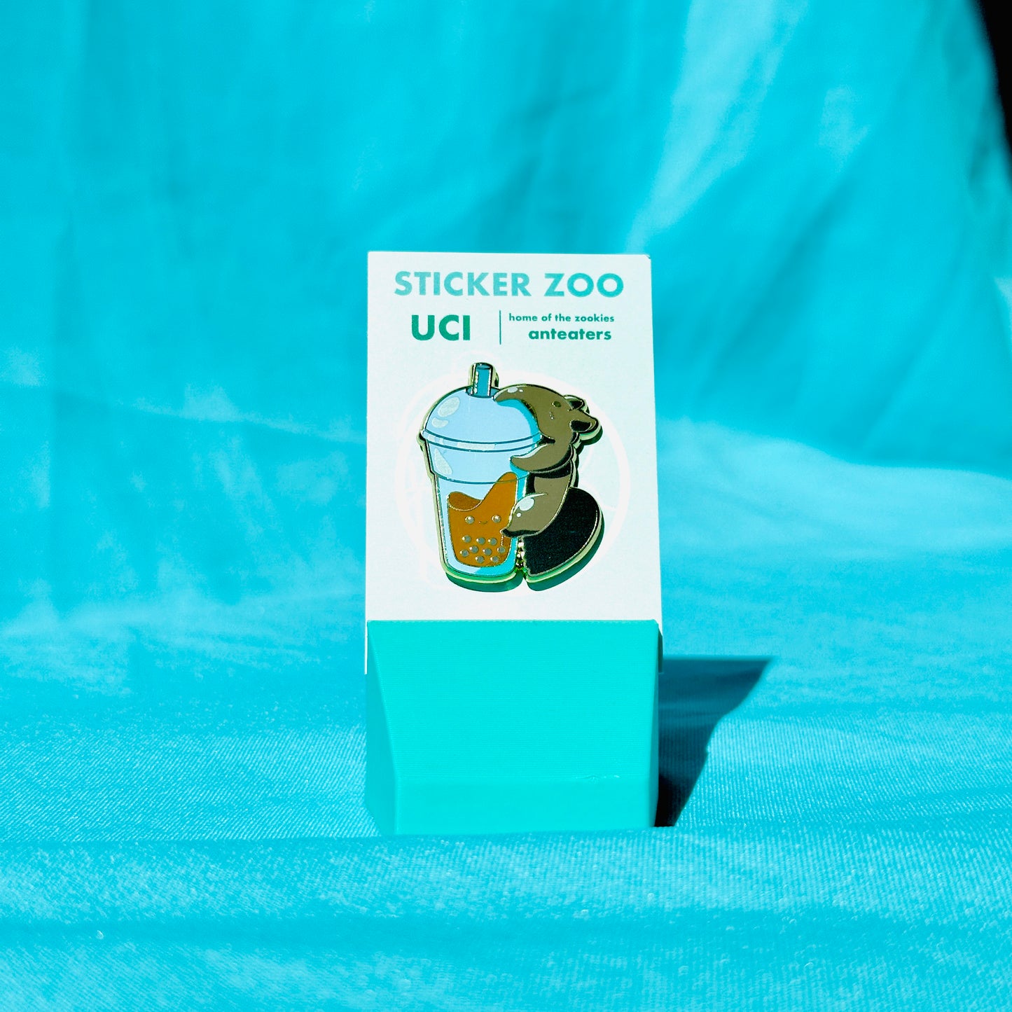 Anteater Hugging Boba based on UC Irvine Pin