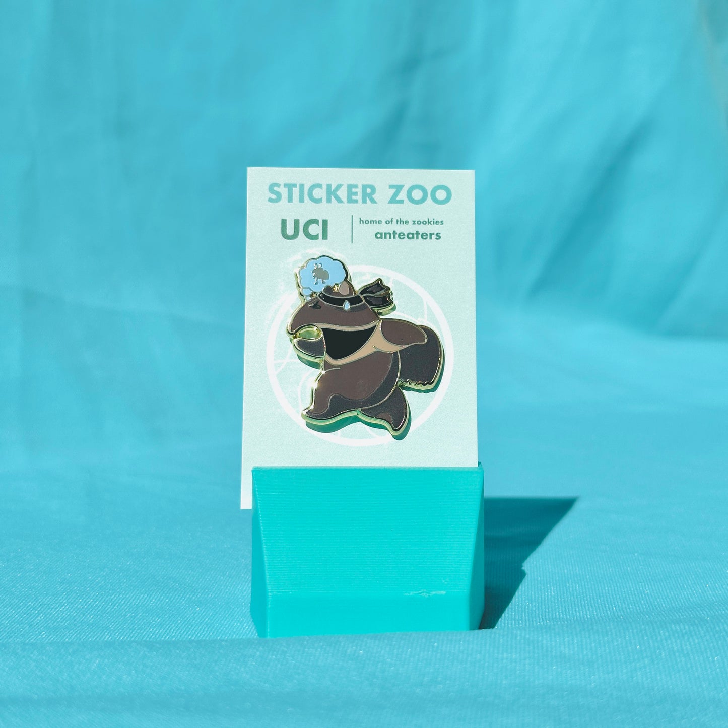 Anteater Running for Stickers based on UC Irvine Pin