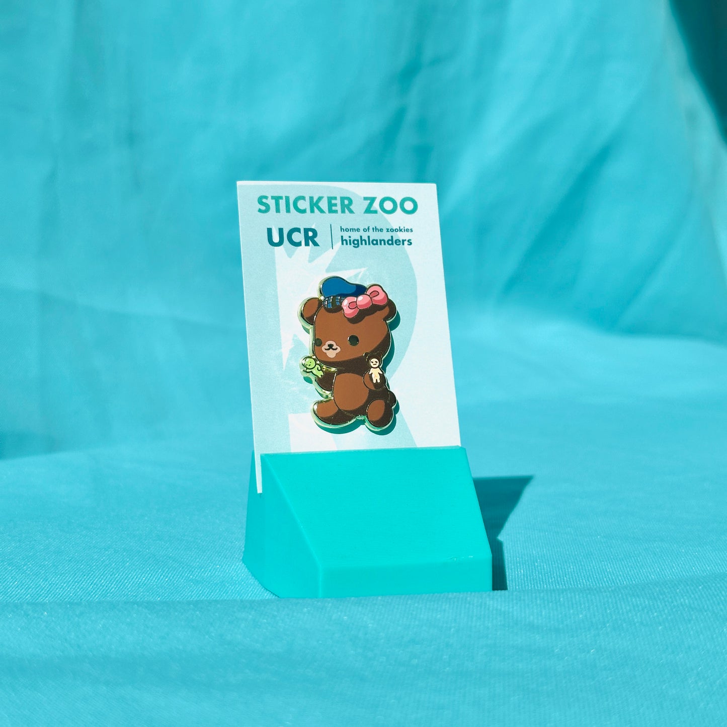 Bear with Smisk and Sonny based on UC Riverside Pin