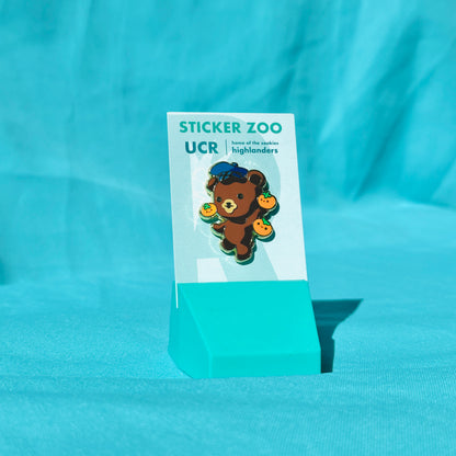 Bear with Oranges based on UC Riverside Pin