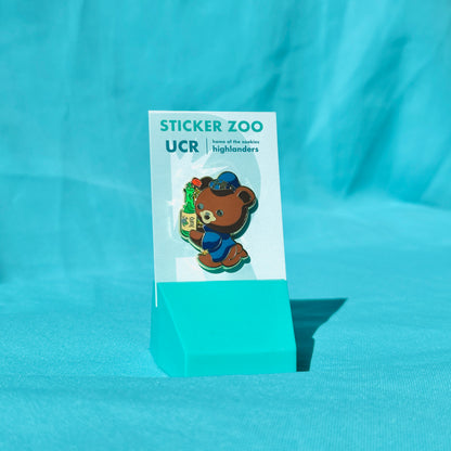 Bear Spilling Soju based on UC Riverside Pin