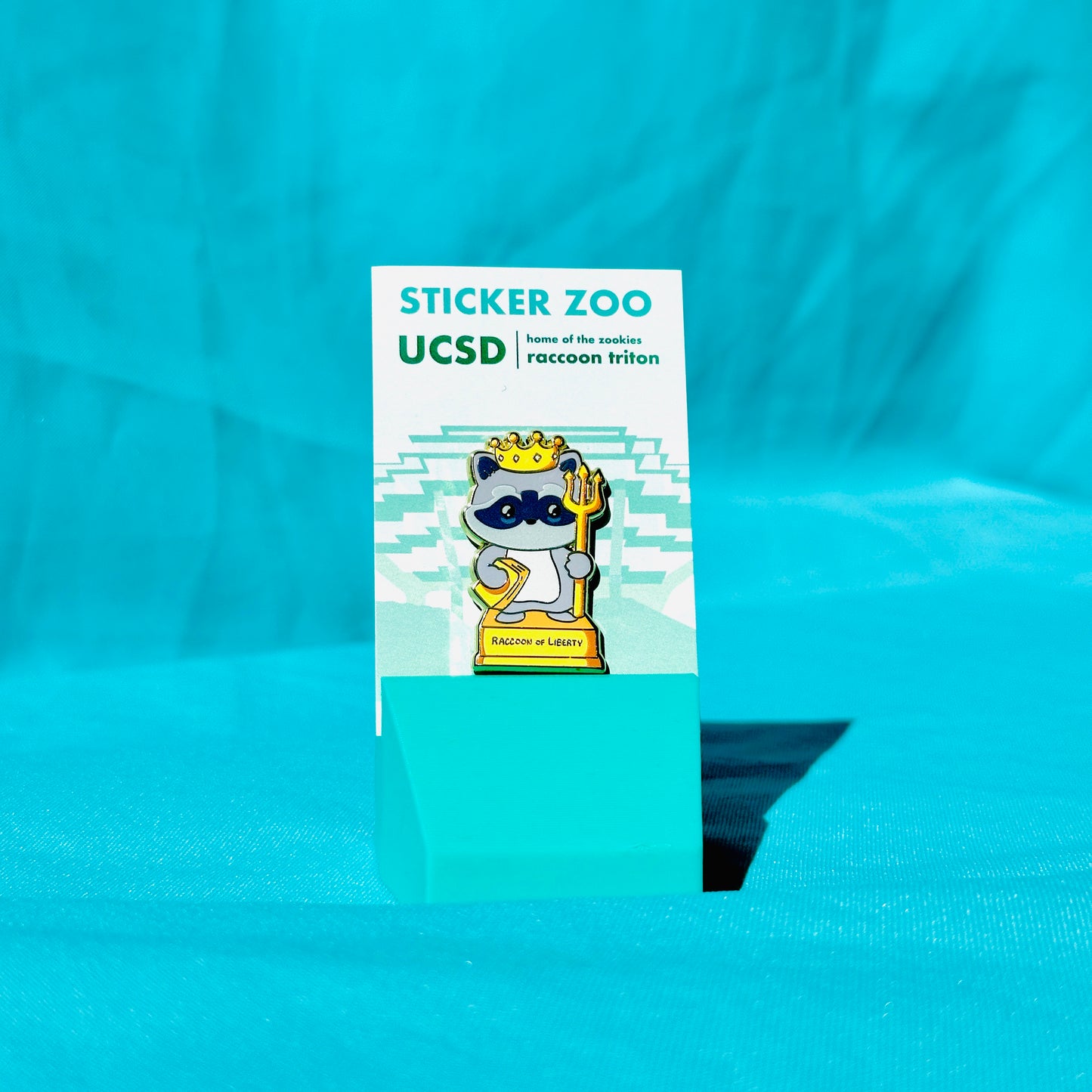 Raccoon Trident Statue based on UC San Diego Pin