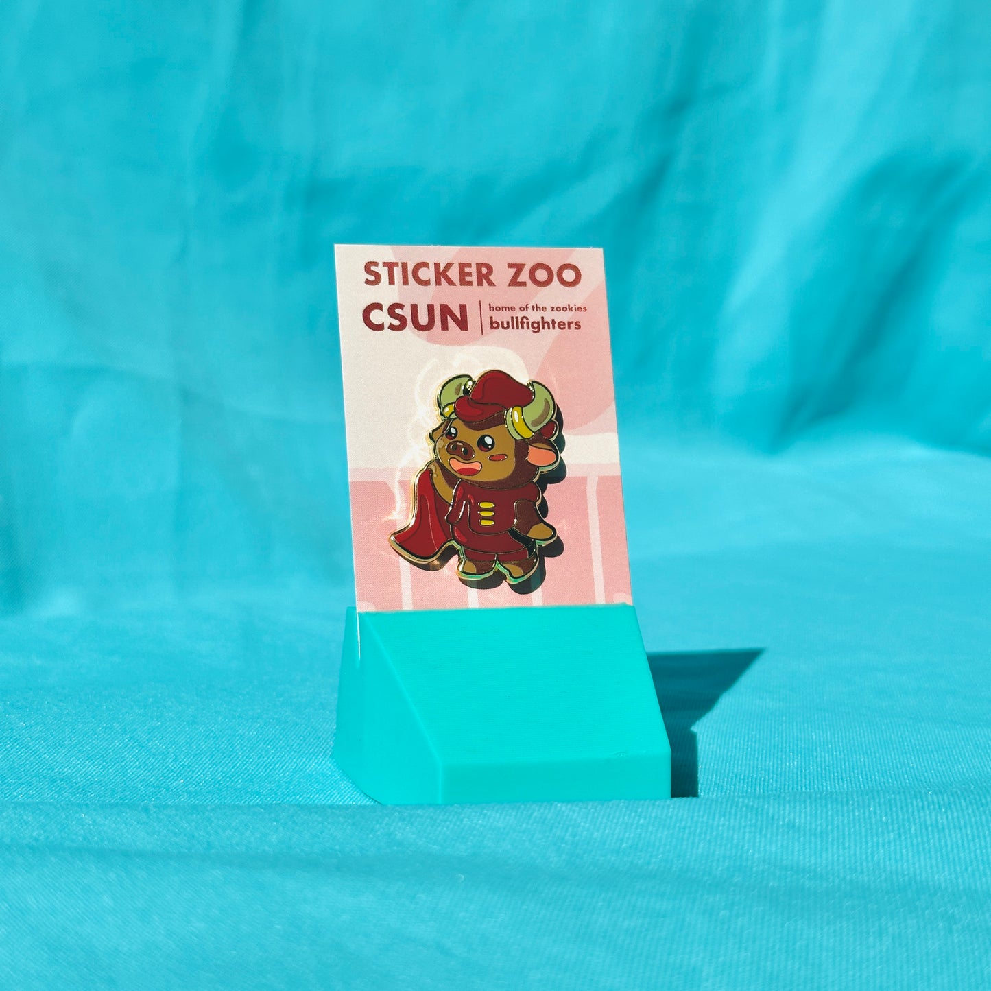 Matador Bull with Cape based on CSU Northridge Pin