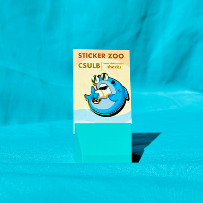 Shark Biting Book based on CSU Long Beach Pin