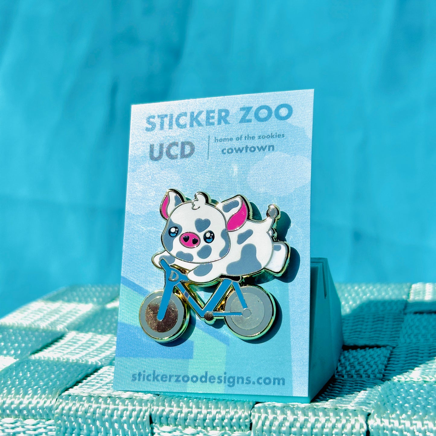 Chubby Cow Biking based on UC Davis Pin