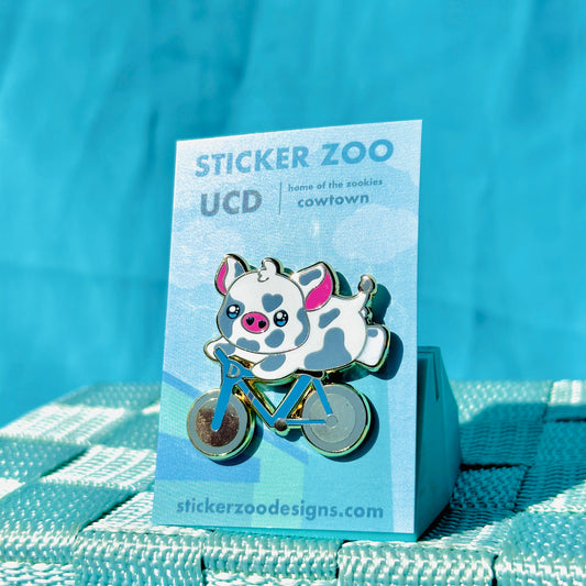 Chubby Cow Biking based on UC Davis Pin