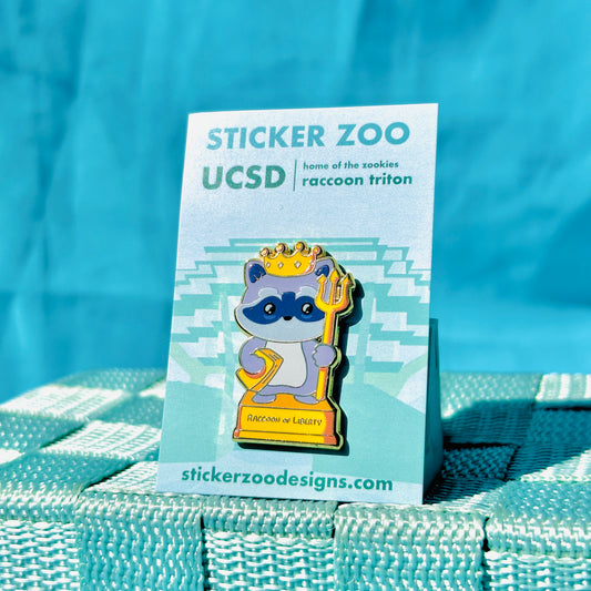 Raccoon Trident Statue based on UC San Diego Pin