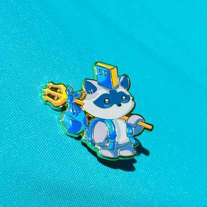 Raccoon Carrying Trident Bookbag based on UC San Diego Pin