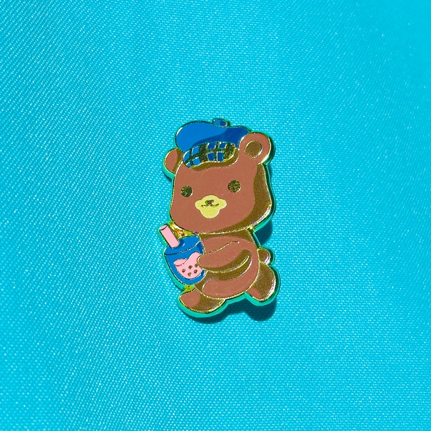 Bear Carrying Boba based on UC Riverside Pin