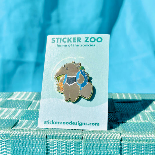 Anteater Drinking Boba based on UC Irvine Pin