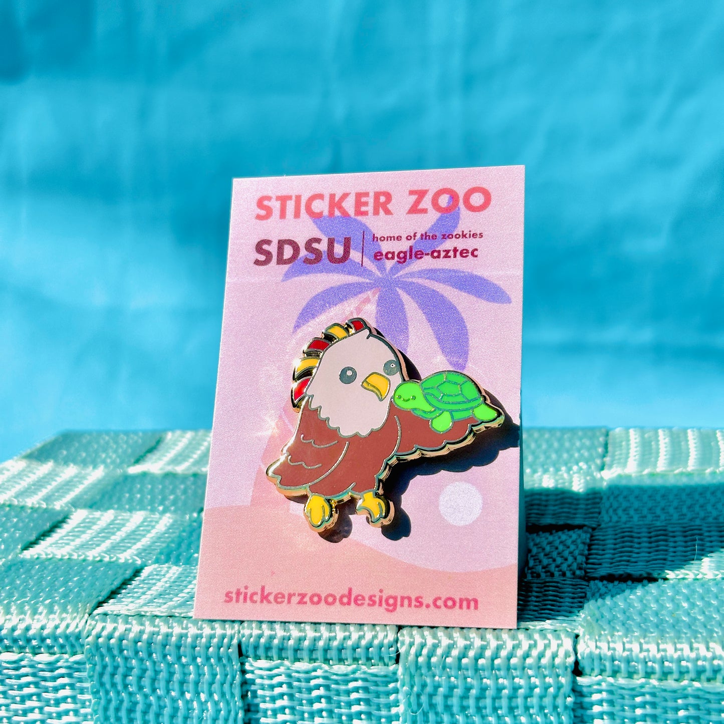 Eagle-Aztec and Turtle based on San Diego State Pin