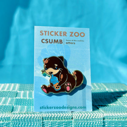 Otter with Boba based on CSU Monterey Bay Pin