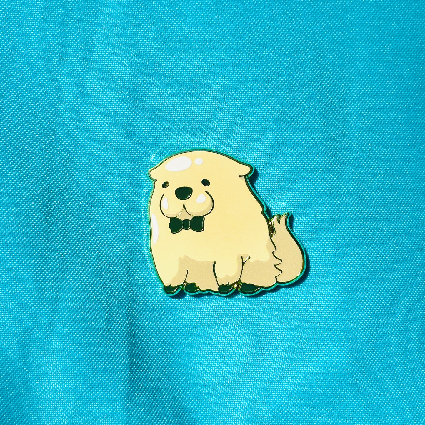 White Dog with Bowtie Pin
