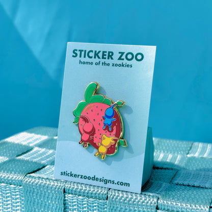 Pikmen on Strawberry Pin